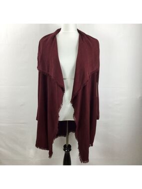 Remixmess Shawl Collar Raw Edge Linen Blend 
Kimono Jacket Topper Size S NWT